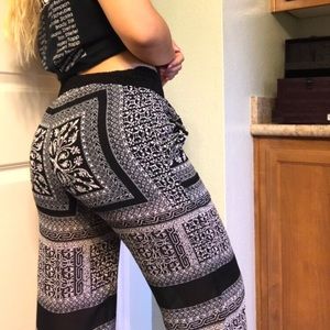 Long patterned boho pants